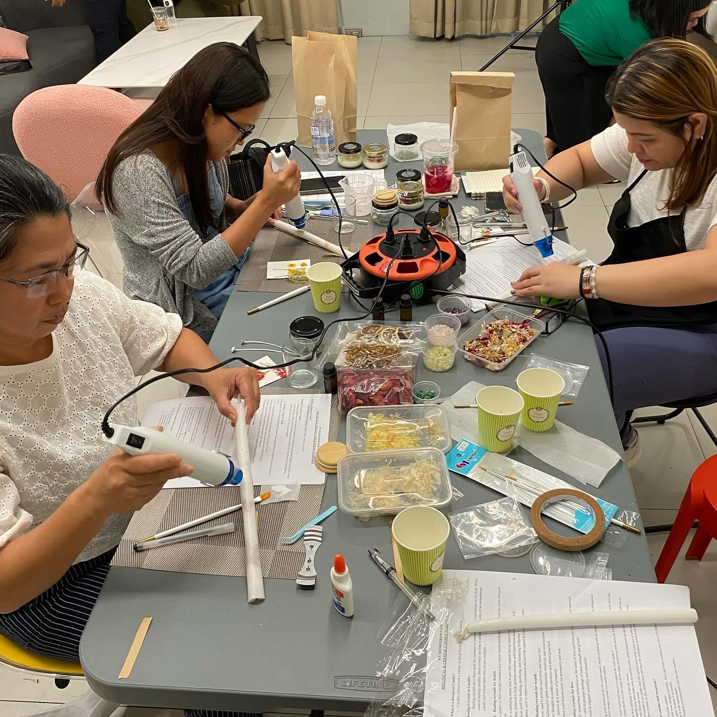 Botanical and crystal candle making workshop
